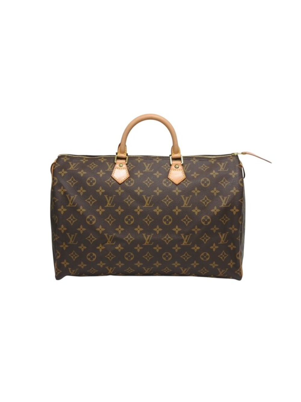 Louis Vuitton Speedy 40 Boston Bag Brown Gold